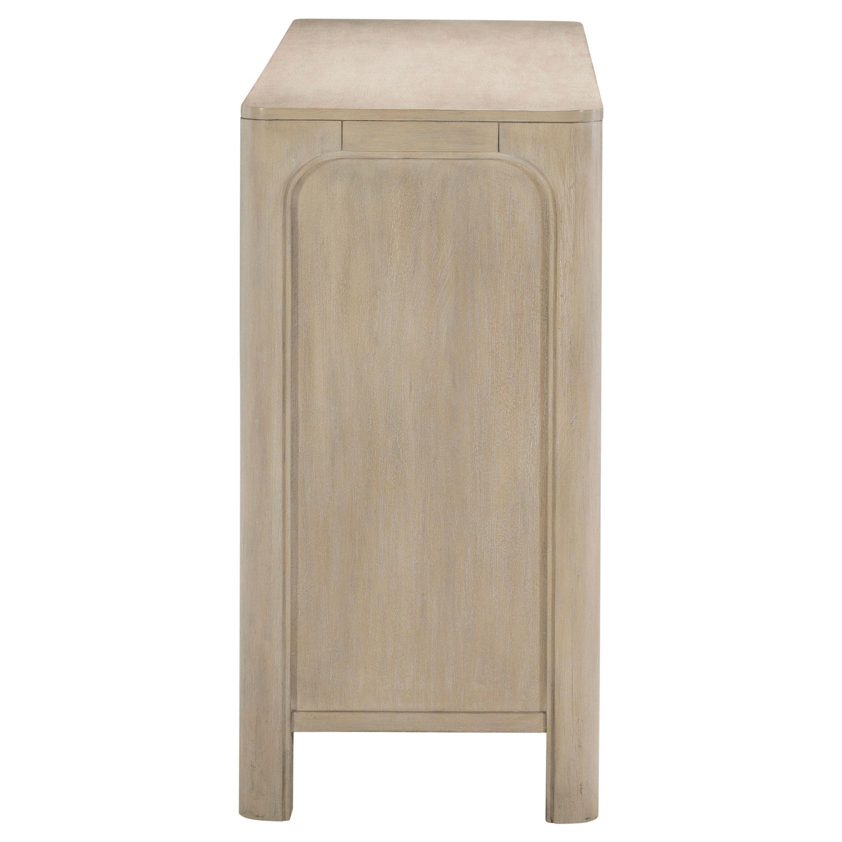 Open drawer view with felt lining and jewelry tray