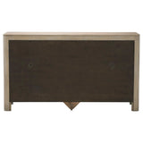 Top view of Solano dresser surface and curved edges
