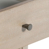 Close-up of mango veneer texture on dresser