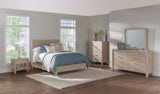 Solano mirror full height showing weathered mango finish