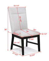 Sebastian Black Gray Dining Room Set view 9
