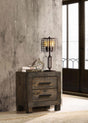 Woodmont Rustic Golden Brown 2-Drawer Nightstand front view