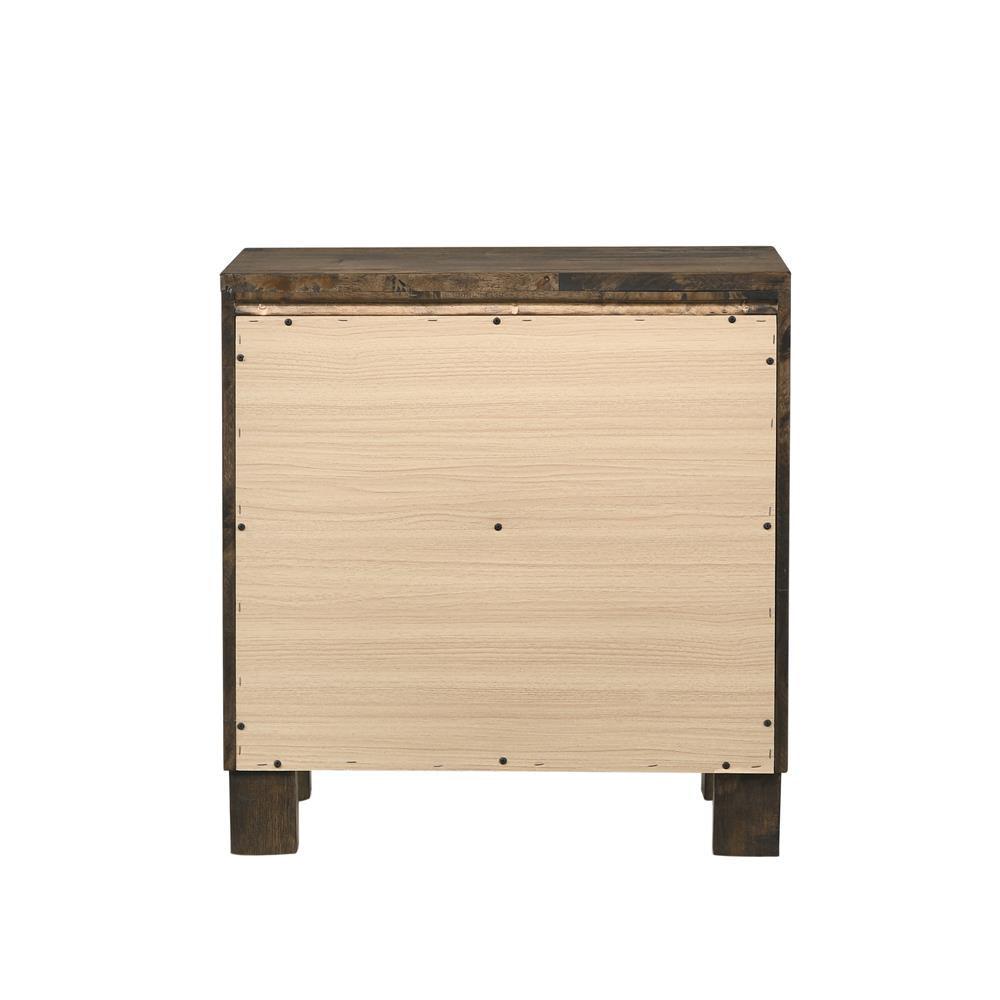 Woodmont 2-Drawer Nightstand Rustic Golden Brown - Ella Furniture
