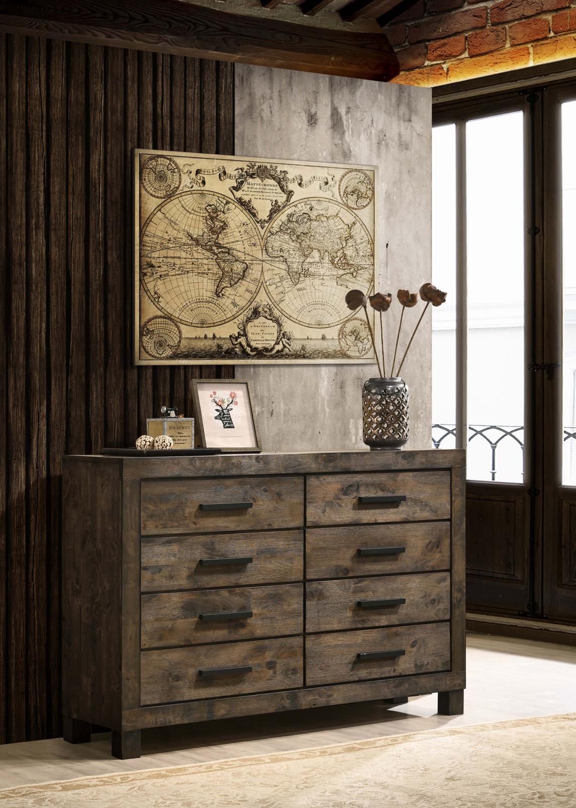 Woodmont 8-Drawer Dresser Rustic Golden Brown - Ella Furniture
