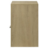 Open cubby space under drawer on Hendricks nightstand
