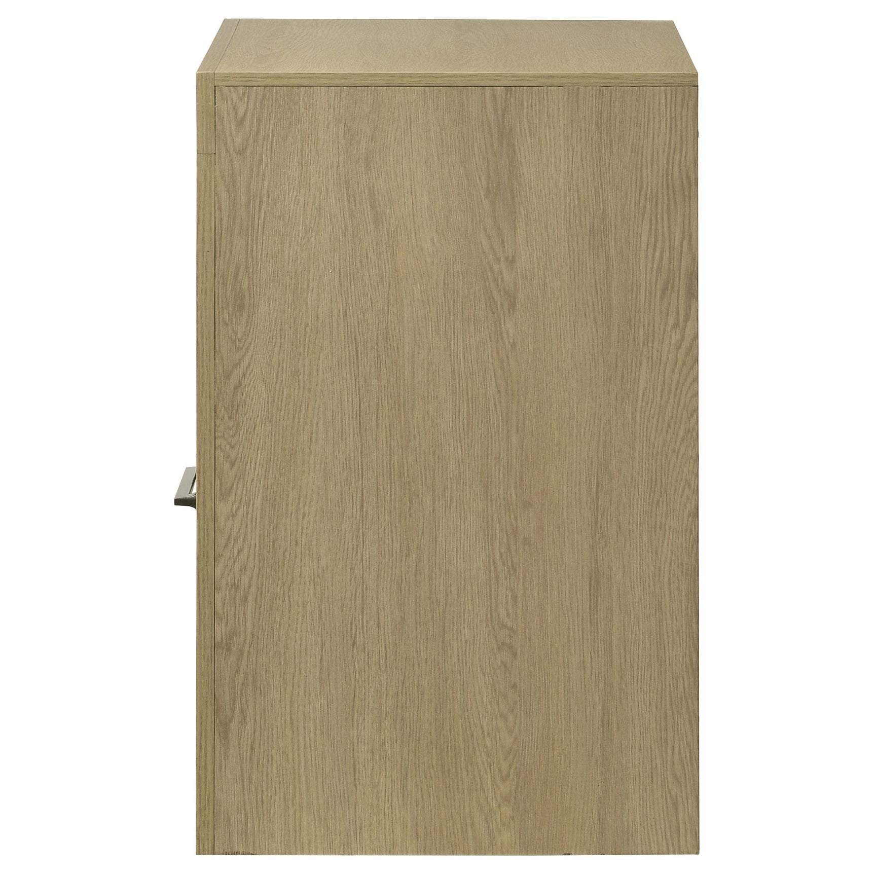 Open cubby space under drawer on Hendricks nightstand