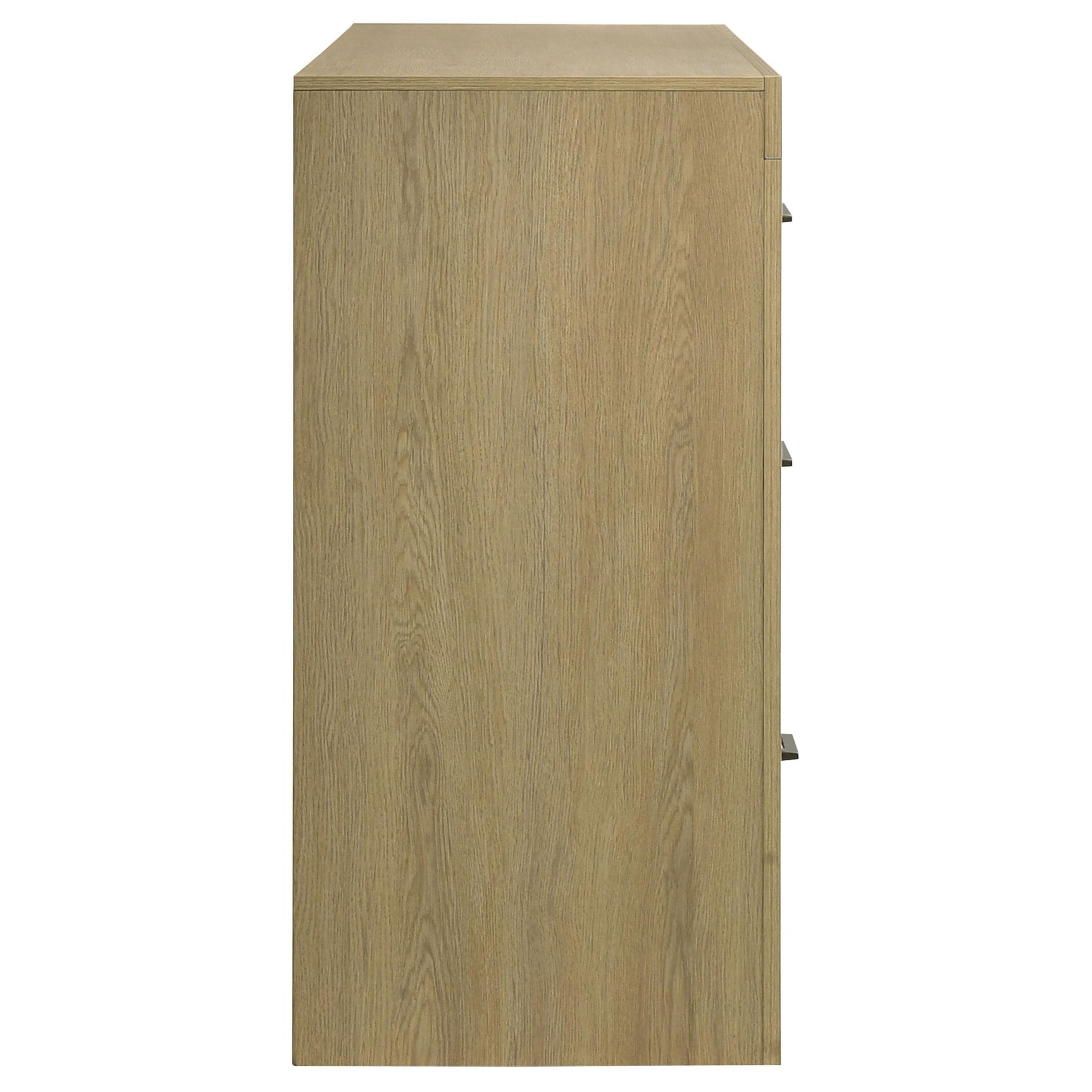 Hendricks dresser placed in modern bedroom setting
