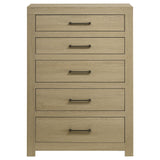 Close-up of gunmetal drawer pulls on Hendricks chest