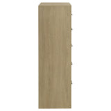 Chest in bedroom setting with folded clothes
