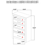 Top surface and front drawer view of Hendricks chest