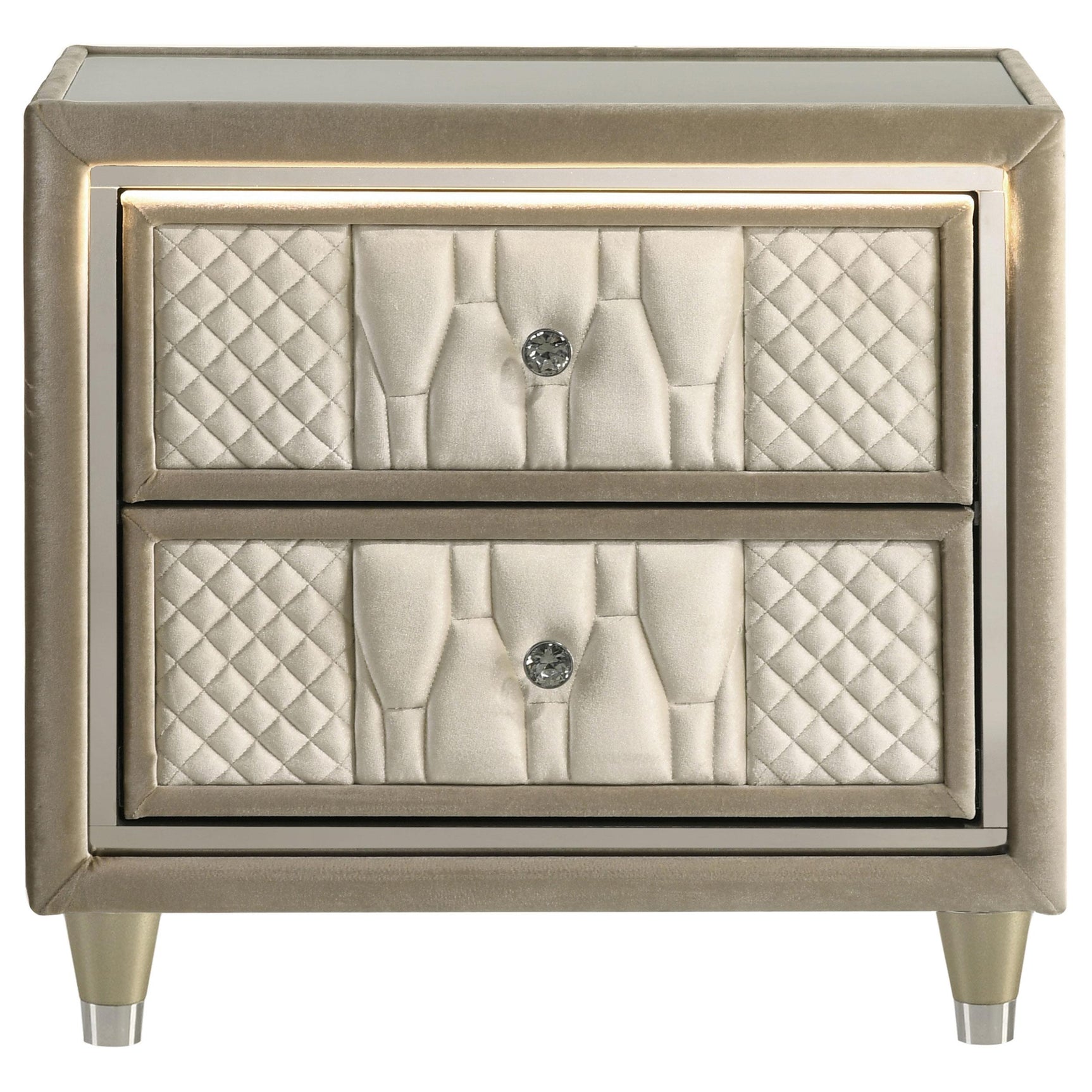 Lorient nightstand top drawer felt lining view