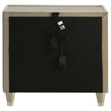 Lorient nightstand tempered glass top surface
