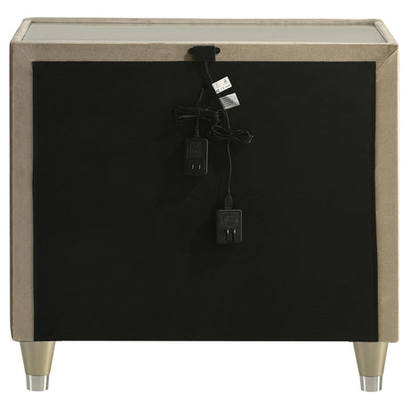 Lorient nightstand tempered glass top surface