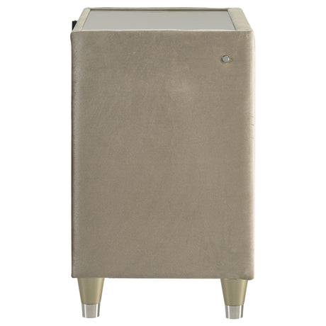 Lorient nightstand USB charging ports detail