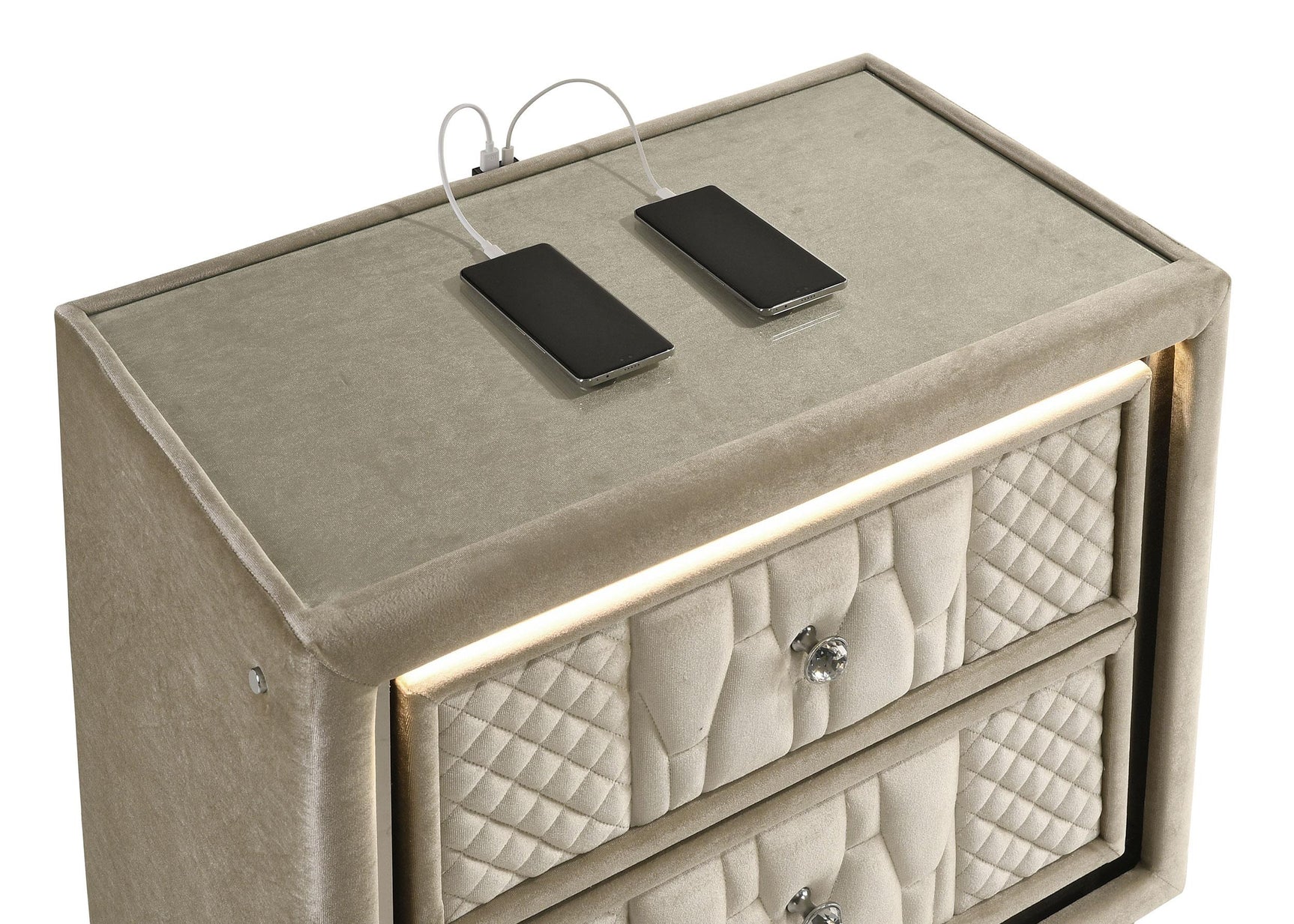 Lorient nightstand full side angle view