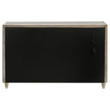 Top drawer opened showing brown felt lining