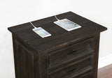 Atascadero 3-Drawer Nightstand Weathered Carbon - Ella Furniture