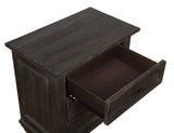 Atascadero 3-Drawer Nightstand Weathered Carbon - Ella Furniture