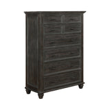Atascadero 3-Drawer Nightstand Weathered Carbon - Ella Furniture
