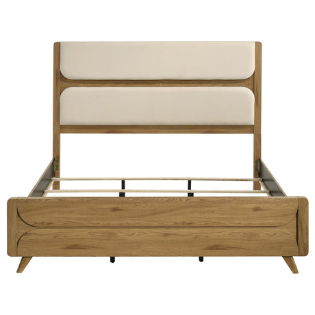 Detail of light oak laminate veneer and engineered wood frame