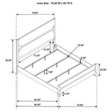 Wood grain finish on Bennett bed frame