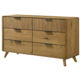 Bennett 6-drawer Bedroom Dresser Cabinet Light Oak