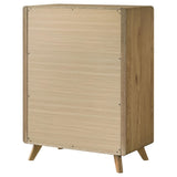 Bennett chest drawers closed with smooth wood finish