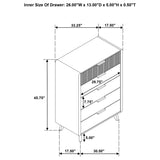 Bennett chest plastic glide under drawer