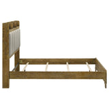 Support leg and bed rail attachment detail for Henderson queen bed