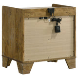 Henderson medium oak nightstand with LED lighting and one drawer
