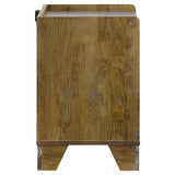 Henderson medium oak nightstand with LED lighting and one drawer