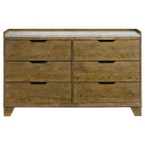 Top view showing faux marble melamine top on dresser