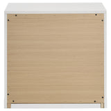 Ines nightstand showing two drawers open