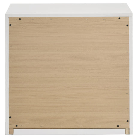 Ines nightstand showing two drawers open
