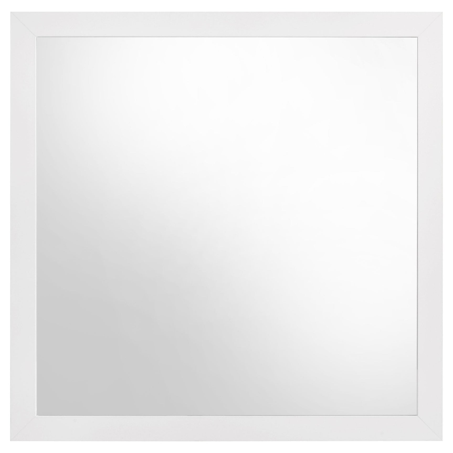 Angled view highlighting minimalist profile of Ines mirror