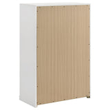 Side angle of Ines 5-drawer chest of drawers