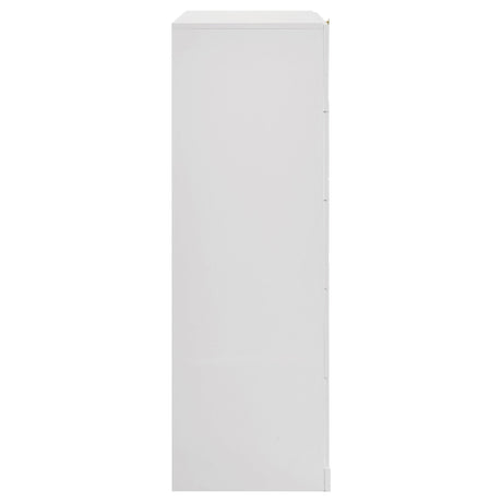 Drawer partially open showing storage space