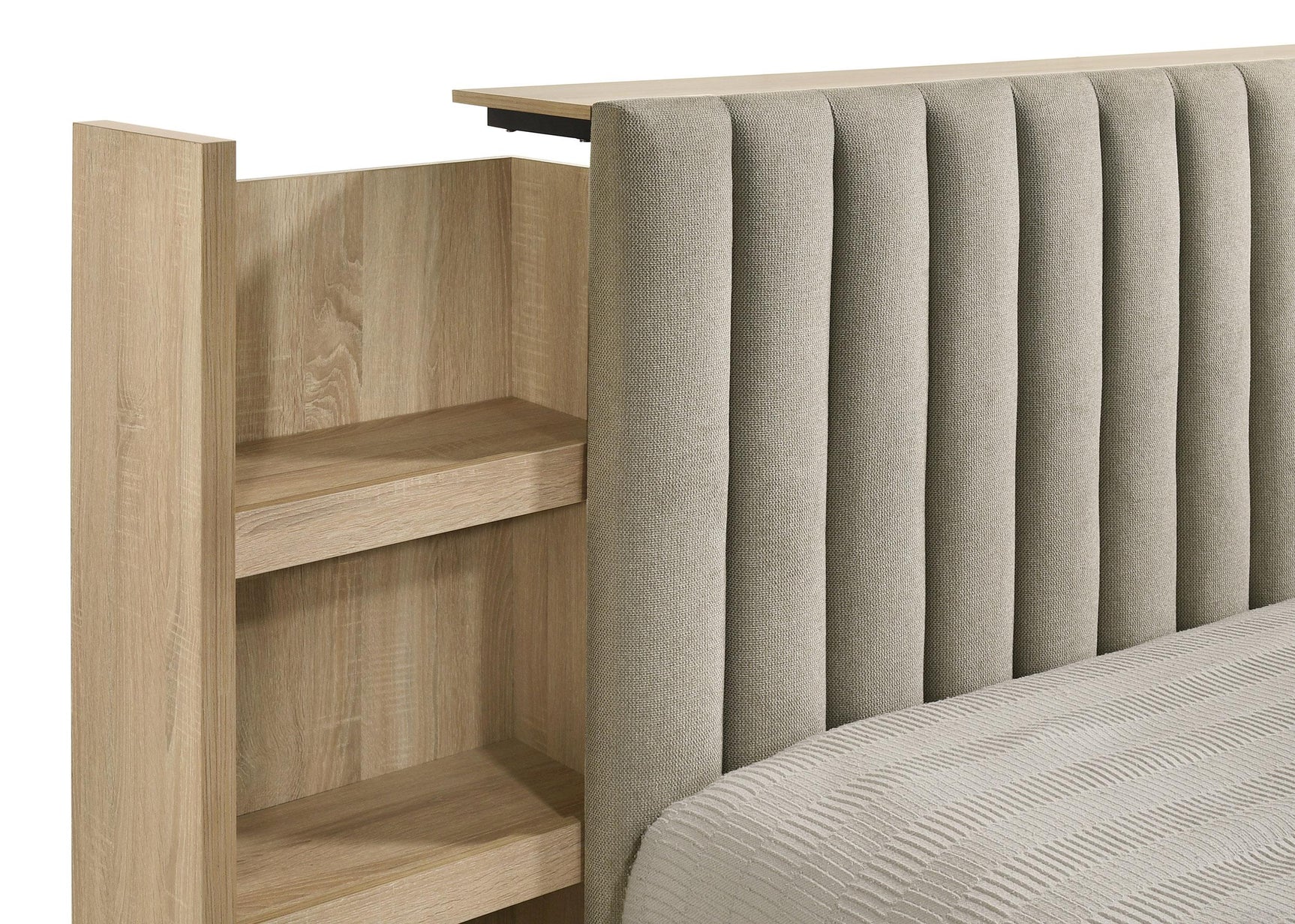 Top view of headboard and shelves
