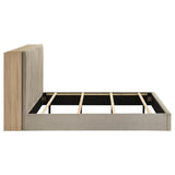 Assembled Arielle Queen Bed with visible shelves