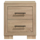 Side view of Arielle nightstand showing casters