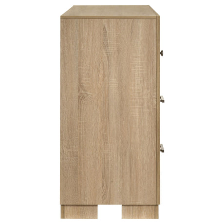 Leg leveler detail underneath dresser