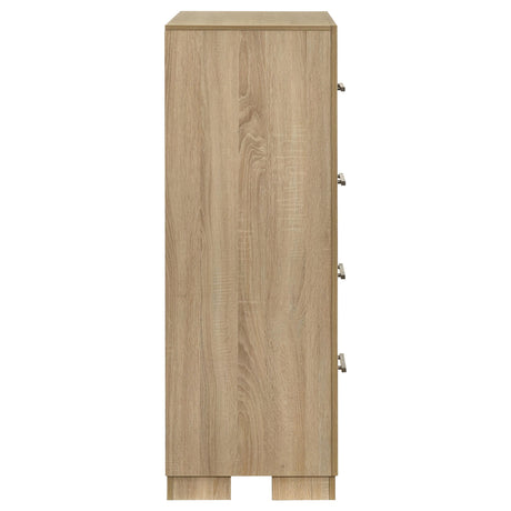 Full chest profile with light oak finish