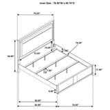 Leanne Eastern King LED Panel Bed assembly hardware details