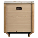 Leanne nightstand with two drawers and light oak finish