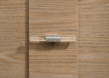 Leanne nightstand with two drawers and light oak finish