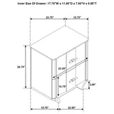 Leanne nightstand with two drawers and light oak finish