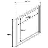 Leanne dresser mirror showing opened corner frame