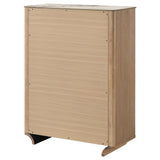 Chest with light oak wood texture closeup