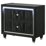 Tempered glass top with reflective acrylic accents