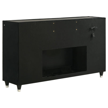 Remote control for LED flame visualizer on dresser